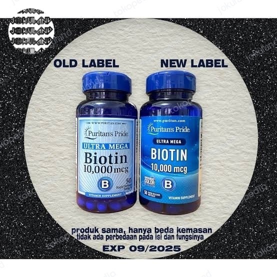 [BIOTIN] BIOTIN 10000 MCG 50 SOFTGEL PURITAN'S PRIDE ORIGINAL SEGEL