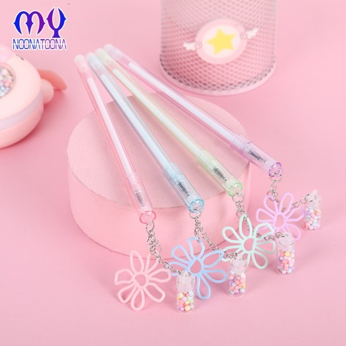 

Pulpen Anak Aesthetic Pena Lucu Dengan Gantungan Botol Bunga Fancy