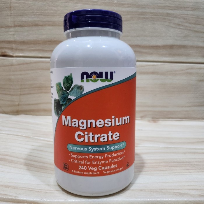 Now Foods Magnesium Citrate 240 Veg Capsules Enzim saraf Energy