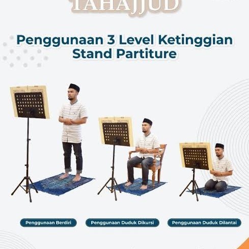 TERLARIS Stand book Tripod Standing Penyangga Al Quran - Stand Buku Rehal Rekal