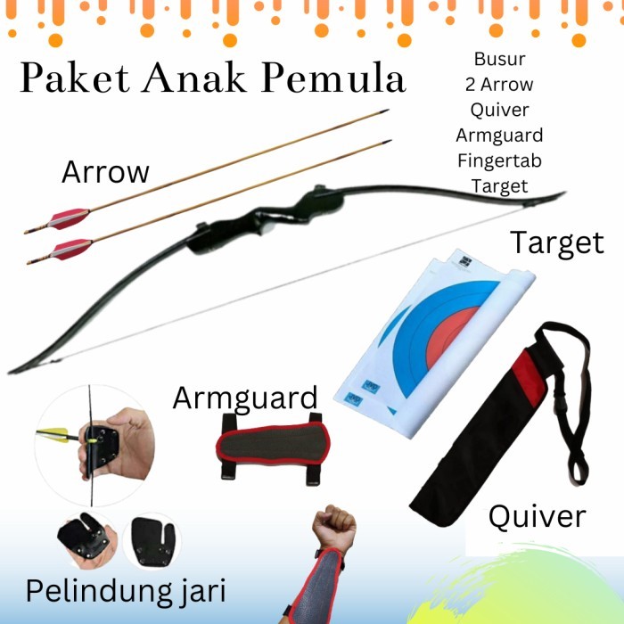 SPECIAL Panahan Set Paket Lengkap Busur Panah Anak SD Olahraga