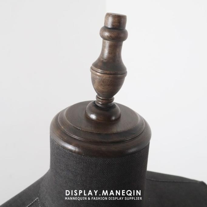 Manekin Set Pria ROBIN DM50 Setengah Badan Bahan Denim Tangan Kayu Robot Premium