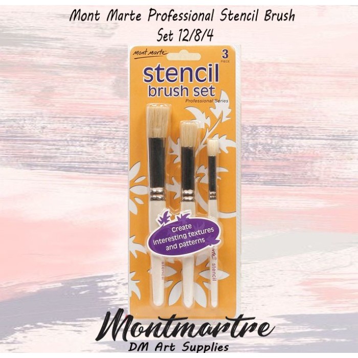 

TERLARIS! M.M. Professional Stencil Brush Set 12/8/4(BMHS0007)