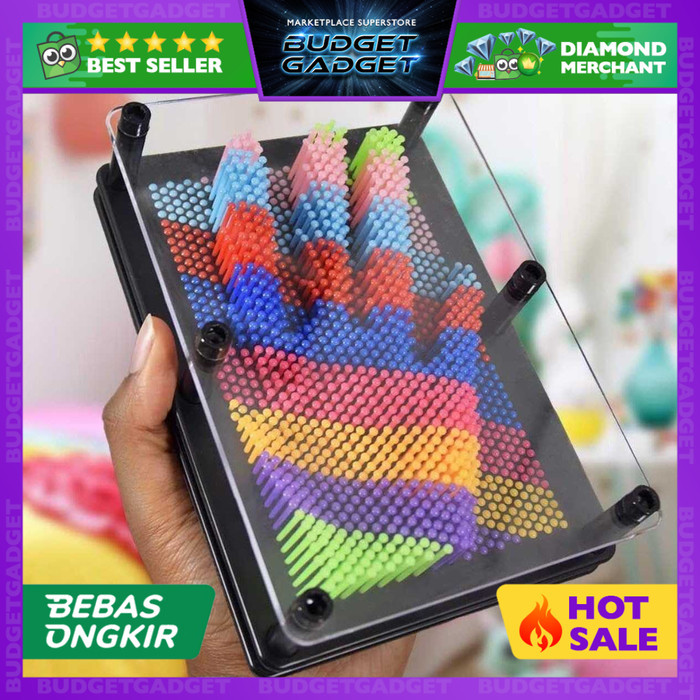 

PROMO! Pin Art Mainan Cetakan 3D Pinscreen Clone Sculpture Needle Painting