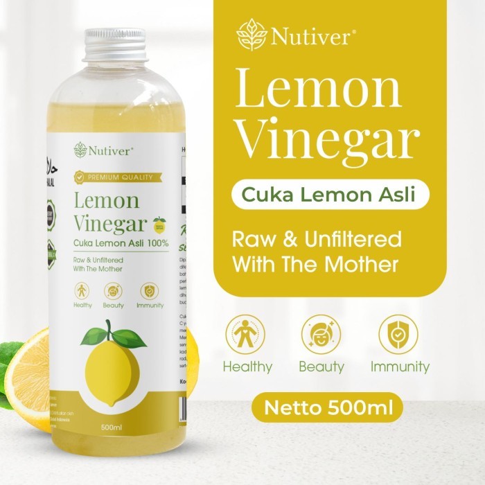 

NUTIVER LEMON VINEGAR CUKA BUAH LEMON MINUMAN DIET KESEHATAN DETOX TUBUH CUKA BUAH LEMON