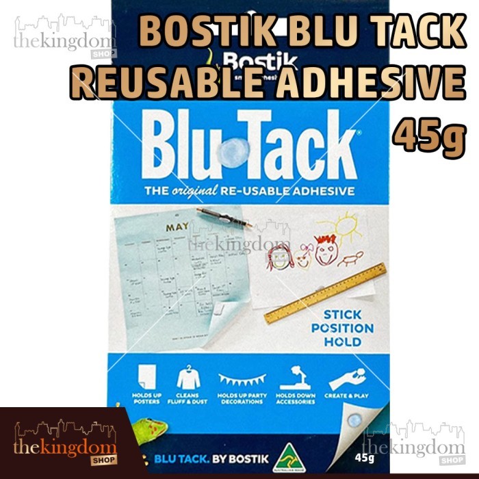 

Bostik Blu Tack Reusable Adhesive 45g Glue White Blue Lem Perekat