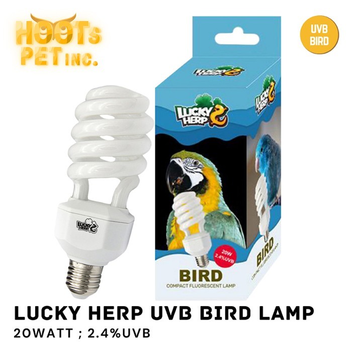 Lampu Lucky Herb Bird Lamp 2.4% UVB Kalsium UV Calcium Bird Lamp