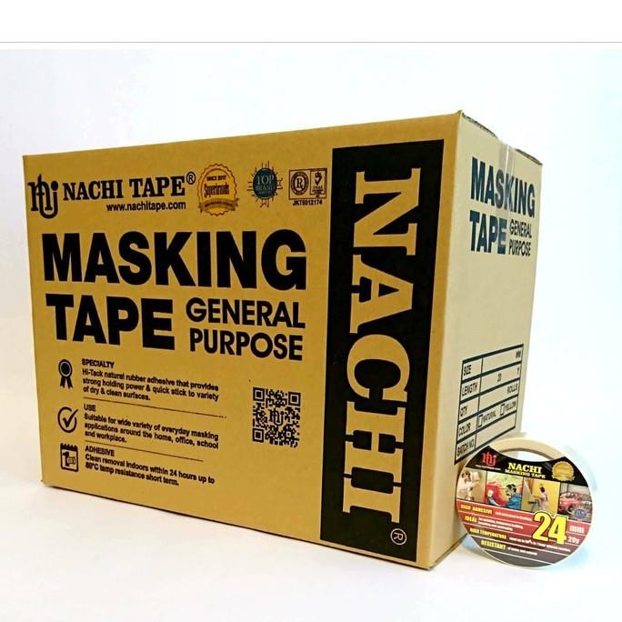 

(Dus) Nachi Masking Tape Lakban Kertas Cream 24 mm x 20 Yard