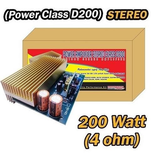 +%+%+%] KIT POWER AMPLIFIER STEREO CLASS-D 2X100W D200 200W AMPLI STEREO PA.