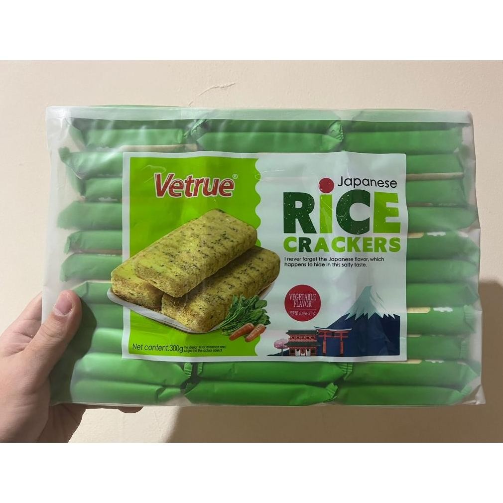 

Vetrue japanese rice crackers Vegetable flavor / Vetrue kue beras rasa Sayur 300g