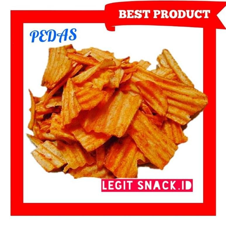 

Keripik Singkong Balado Pedas 500 Gram / Kripik Singkong Pedes / Cassava Chips