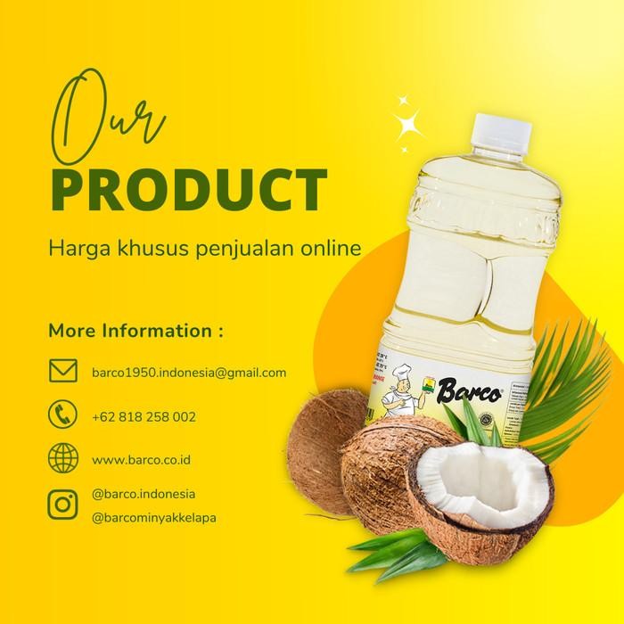 

New!! Paket Double Minyak Goreng Kelapa Barco (Botol 2 Liter 2Pcs) Terbaru 100 % Original