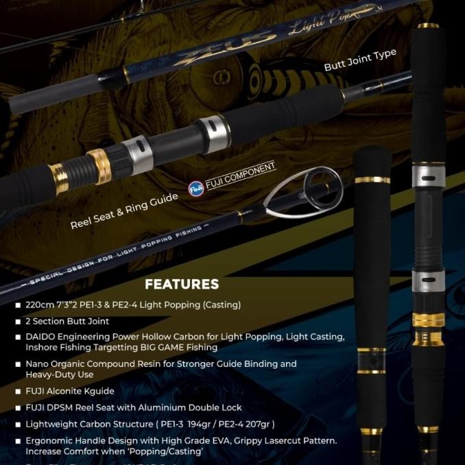 JORAN POPPING DAIDO ZEUS 220CM PE 1-3 DIN