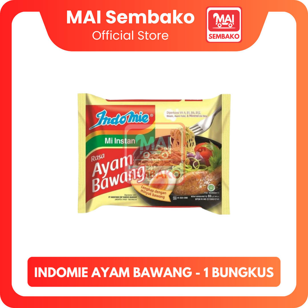 

Indomie Ayam Bawang 1 Bungkus - Mie Instan Indomie Bawang