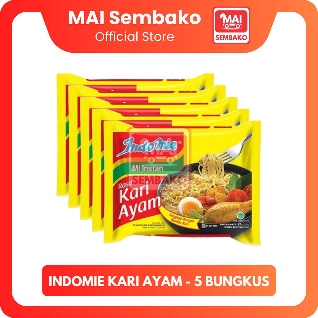 

Indomie Kari Ayam 5 Bungkus - Mie Instan Indomie Kari