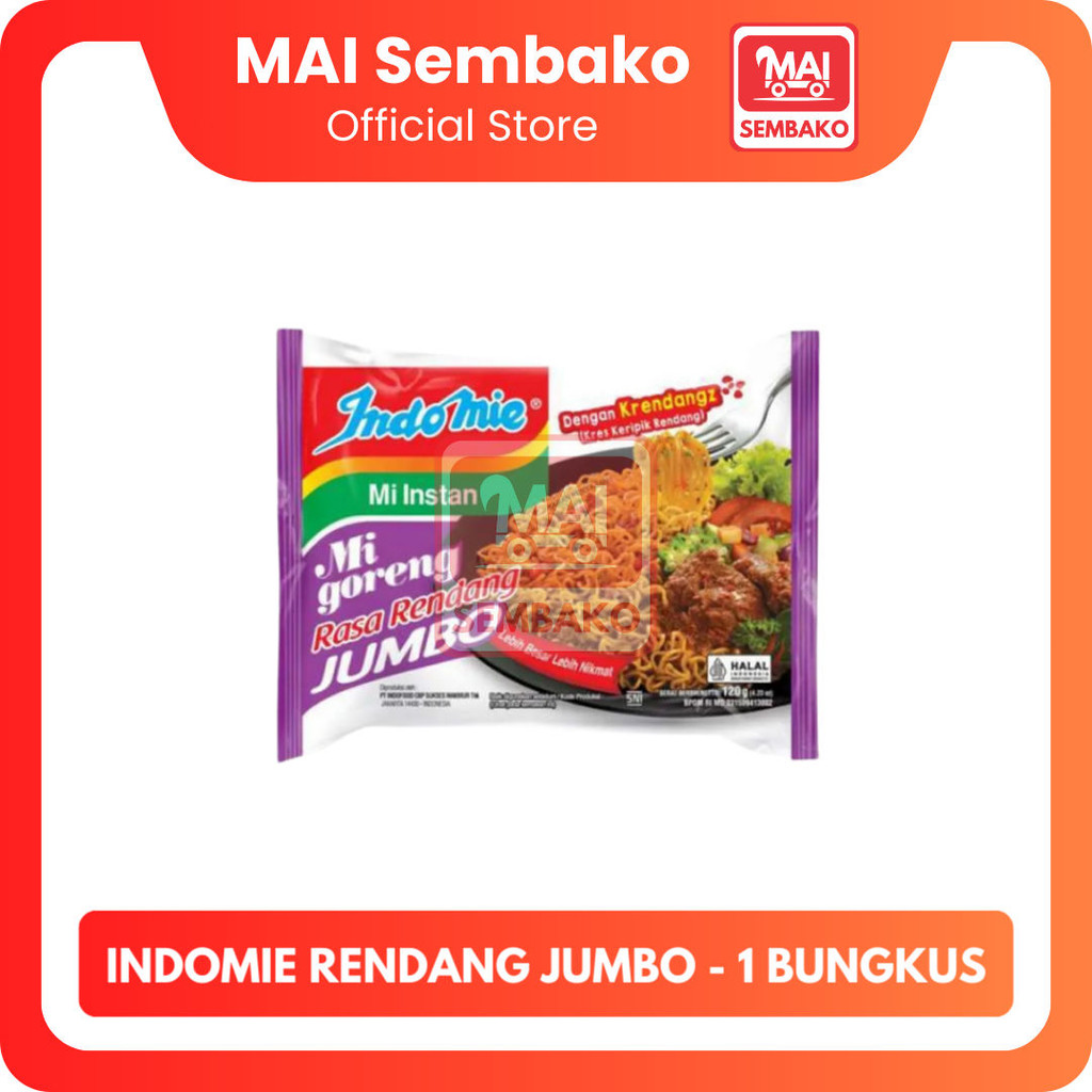 

Indomie Rendang Jumbo 1 Bungkus - Mie Instan Indomie Goreng Rendang Jumbo