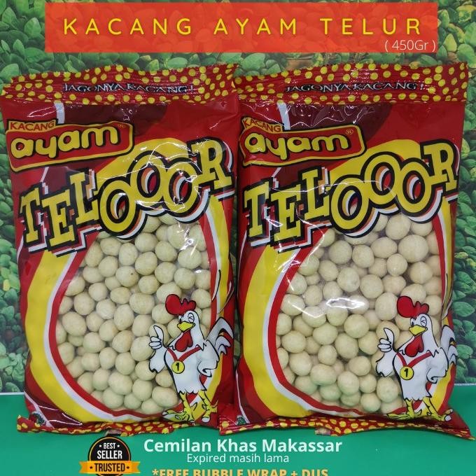 

Kacang Telooor Cap Ayam 450 Gram Kacang Telur Cap Ayam Khas Makassar Cemilan Khas Makassar