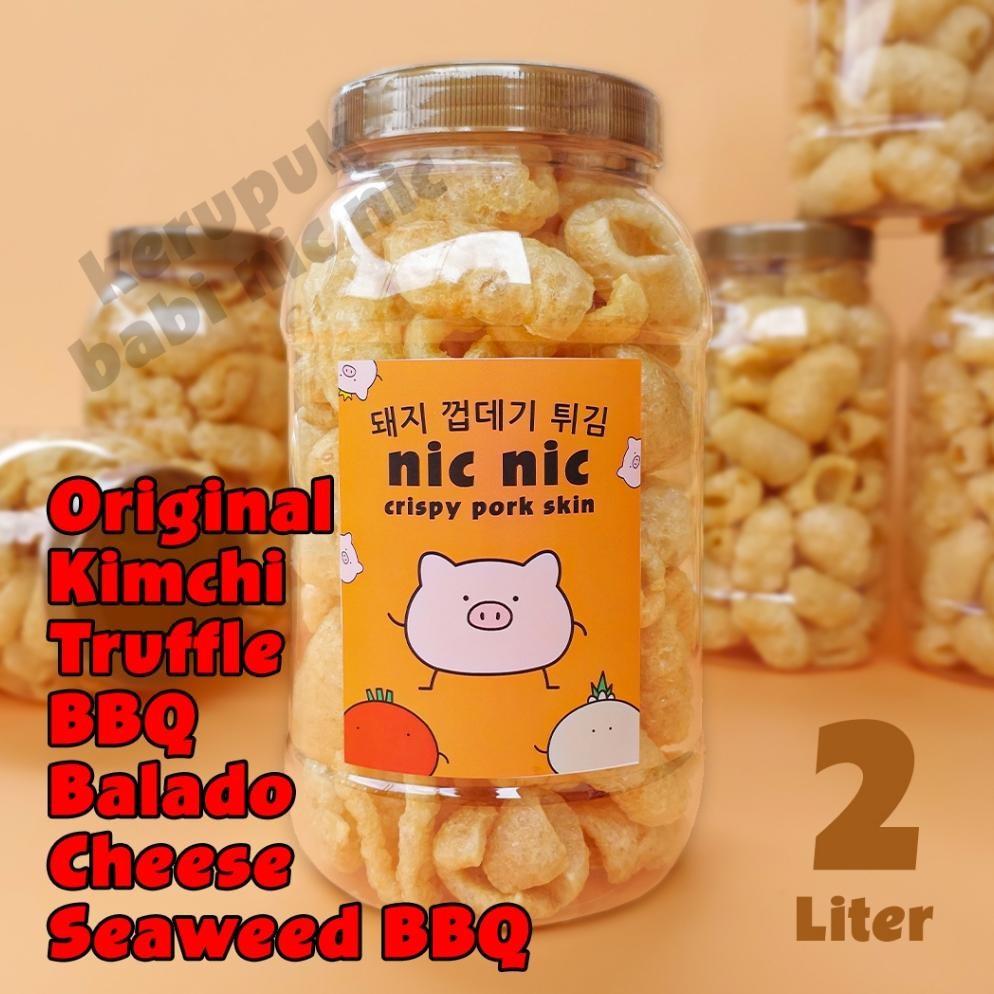 

Kerupuk Kulit Babi Nic Nic 2 Liter Snack Cemilan Rambak Krupuk Kerubi
