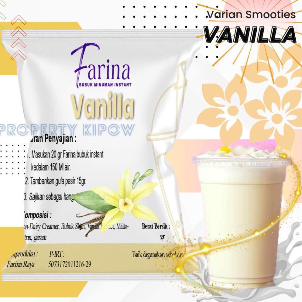 

FARINA Bubuk Minuman Vanilla - Bubuk Minuman Vanilla 1kg Plain