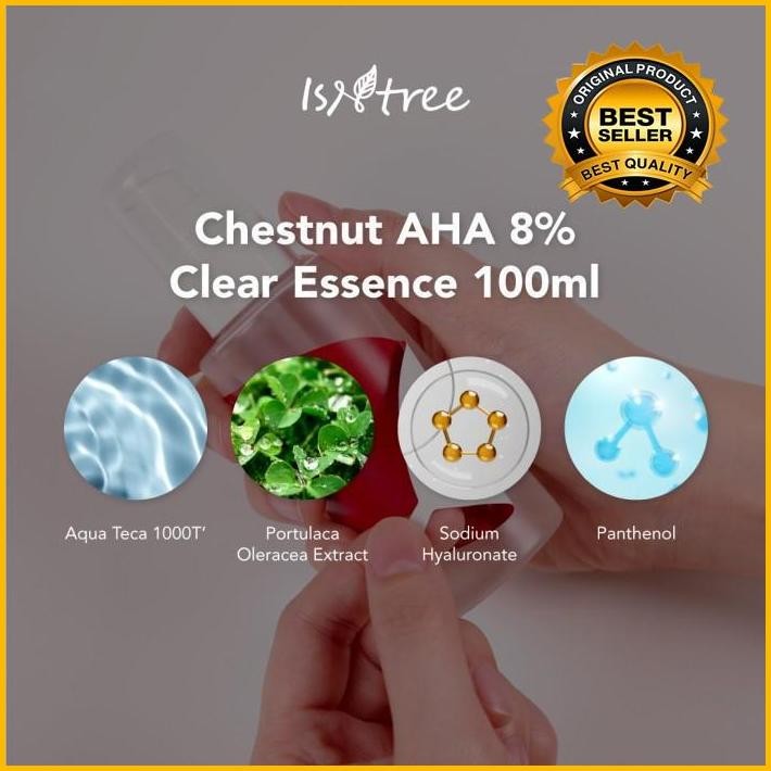 Isntree Chestnut Aha 8% Clear Essence 100Ml New 100 % Original