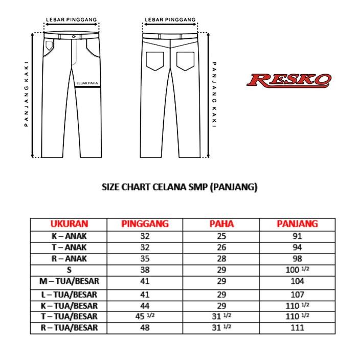Celana Panjang Bawahan Smp Biru Muda - Seragam Sekolah Resko New 100 % Original