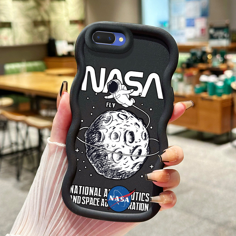 Casing Hp Untuk OPPO A5 A3s A12E Realme C1 Case NASA astronot anti selip tekstur lembut softcase bat