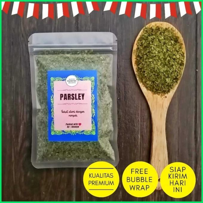 

\"\"\"\] PROMO Daun Parsley Ideasya kering dried 100 gr Bumbu Peterseli Flakes
