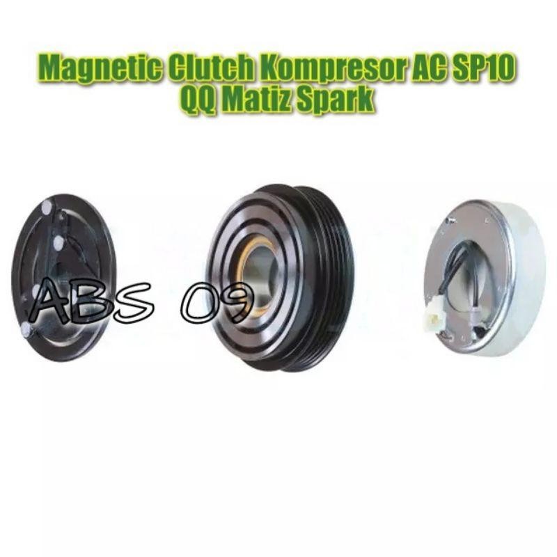 Magnet Clutch Kompresor Ac Mobil Chery Qq Daewoo Matiz Chevrolet Spark Set Pulley Coil Sp08 Sp10