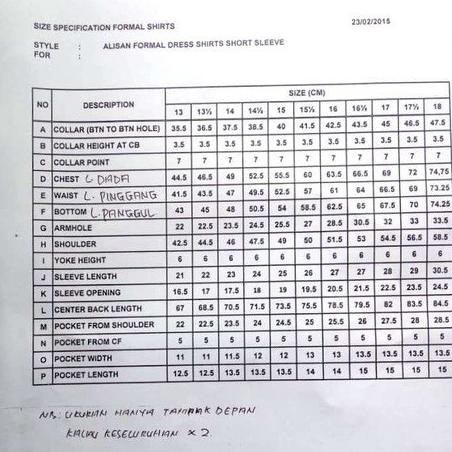 Alisan Kemeja Pria Lengan Panjang Kemeja Pangkat atau PDH Putih