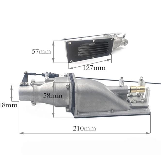Rc Boat Metal Waterjet Pump Thruster 35Mm Cnc Impeller 18Mm Water Jet