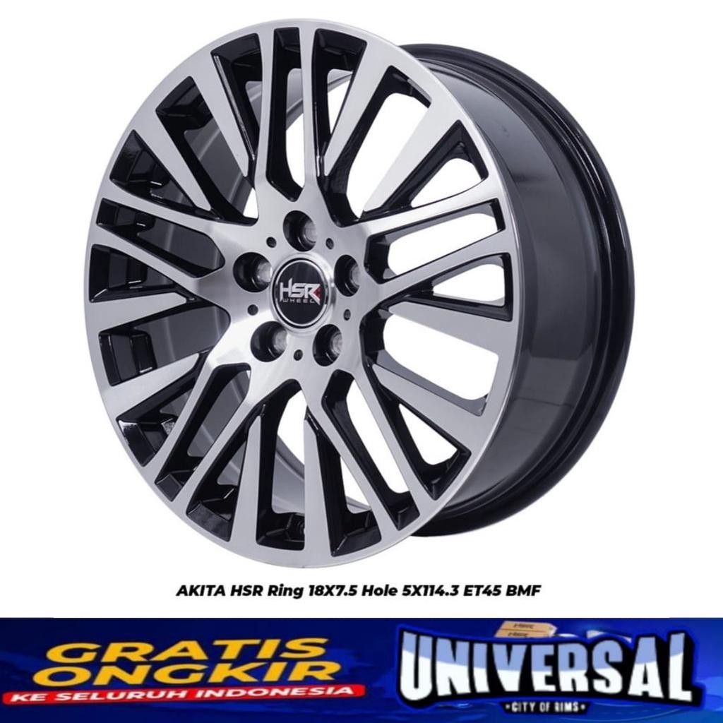 Velg Mobil Hsr R18 Model Oem Akita 123 Hsr R18X8 H5X114,3 Et45 Bmf Buat Voxxy Alphard Xpander Inova 