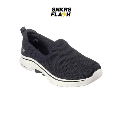 SKECHERS Go Walk 7 Black White Sepatu Casual Wanita - 125218BKW - Size 40