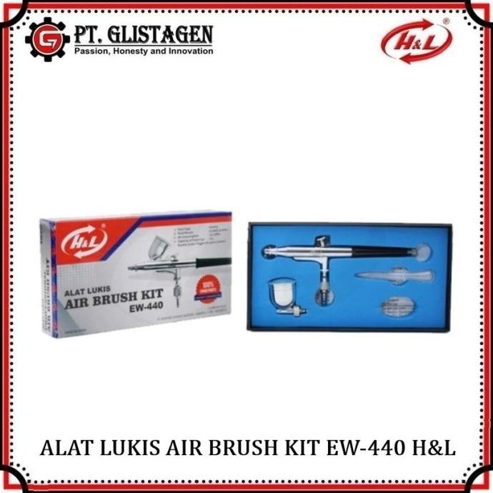 

Promo Air Brush Kit Pen Brush Spray Gun Lukis HL EW-440 Merk H&L COD