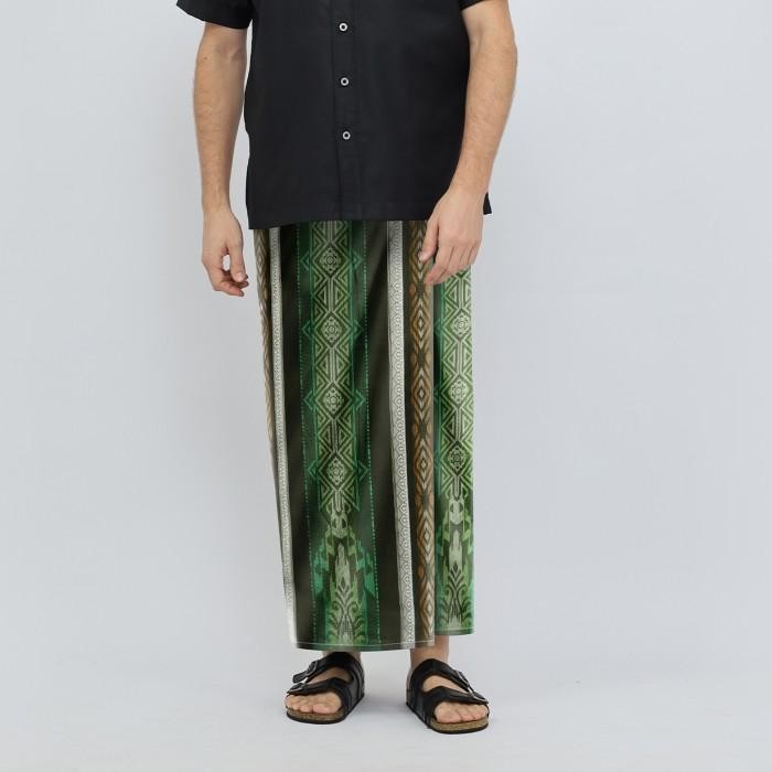 Sarung Atlas Idaman 590 Jacquard Hijau 02 Terlaris 100 % Original