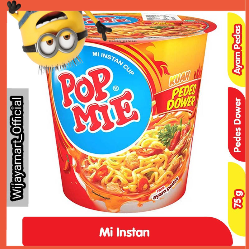 

Pop Mie Mi Instan Cup Kuah Pedes Dower Ayam Pedas 75 g