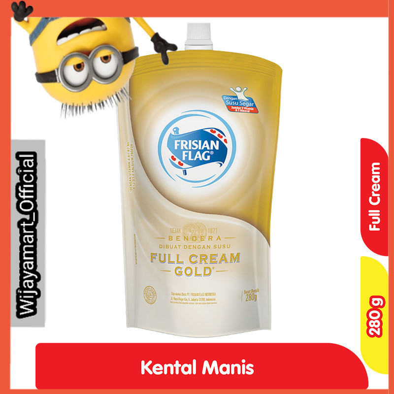 

Frisian Flag Bendera Kental Manis Full Cream Gold Pouch 280 g