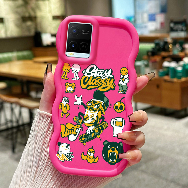 Casing Hp Untuk VIVO Y21 Y21s Y21t Y21e Y21a Y33t Y33s Y21G Case Casing HP Kesing tas Emoji penutup 