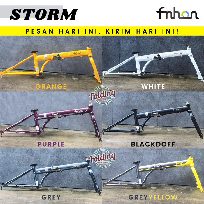 TERBARU FRAME FNHON STORM DISCBRAKE 20INCH - Chromonly not Gust Blast Freedom