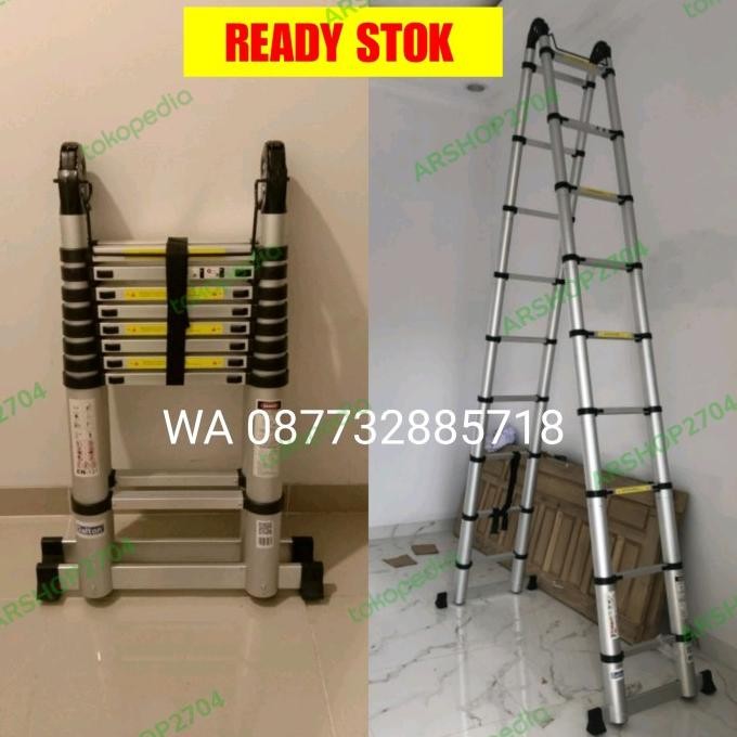 Miliki Promo Tangga Double Telescopic Dalton Ml-1003D/Tangga Teleskopik 5M