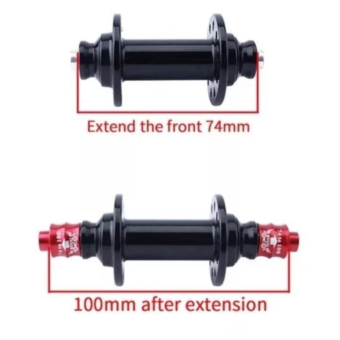 adaptor hub depan muqzi 74 mm to 100 mm specer extender converter adapter HUB The best