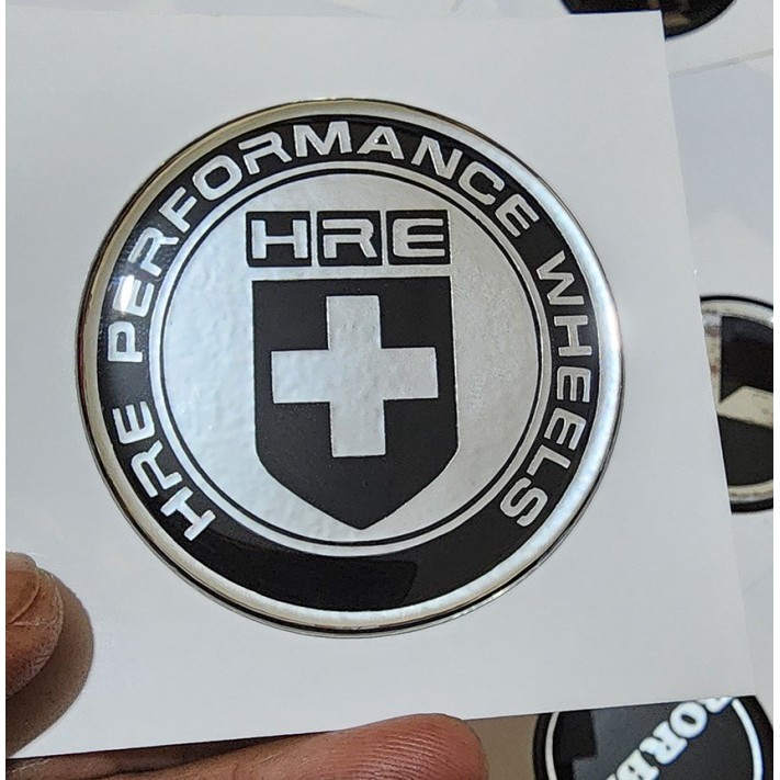 SALE TERLARIS STICKER TIMBUL TUTUP DOP HRE PERFORMANCE WHEELS BLACK BIG 4 PCS READYY