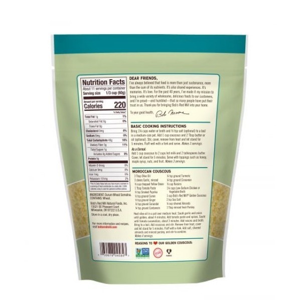 

PROMO BOB'S RED MILL GOLDEN COUSCOUS 680 GR