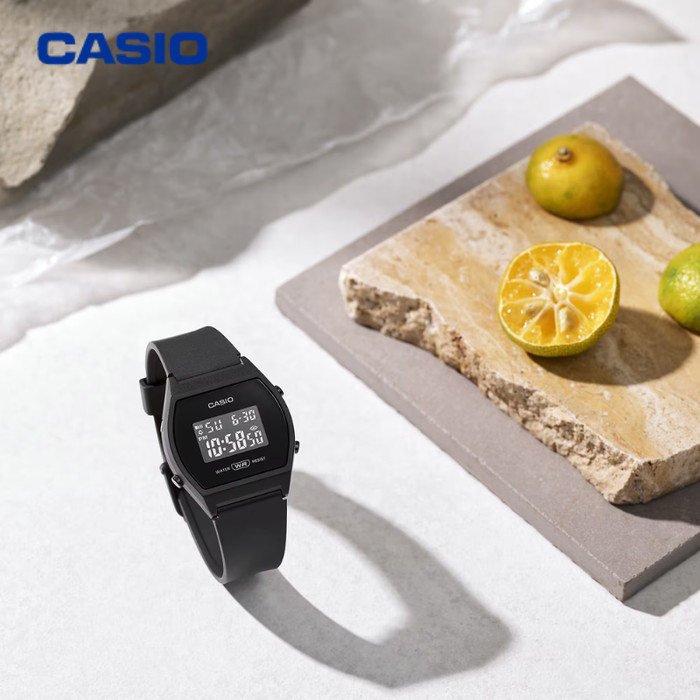 JAM TANGAN WANITA CASIO LW-204-1B ORIGINAL - LW204 HITAM