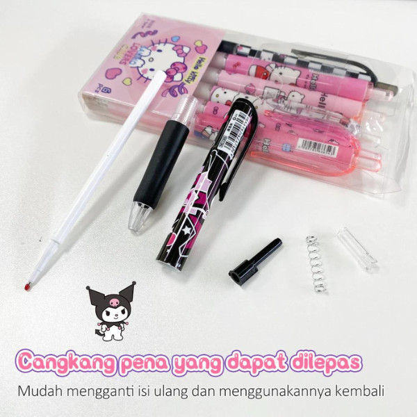 

Gtt Pulpen Mekanik 0.5Mm Pena Gel Set Isi 6 Pcs Motif Kartun Series