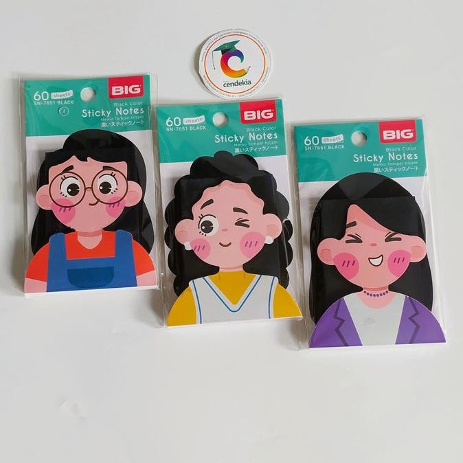 

~~~~~] Sticky Note Pembatas BIG 76x51 Black SN7651B
