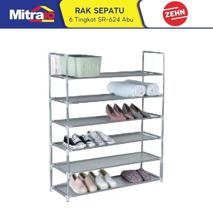 Zehn Rak Sepatu 6 Tingkat / 6Shelf Non-Woven Shoe Rack Sr-624 New 100 % Original