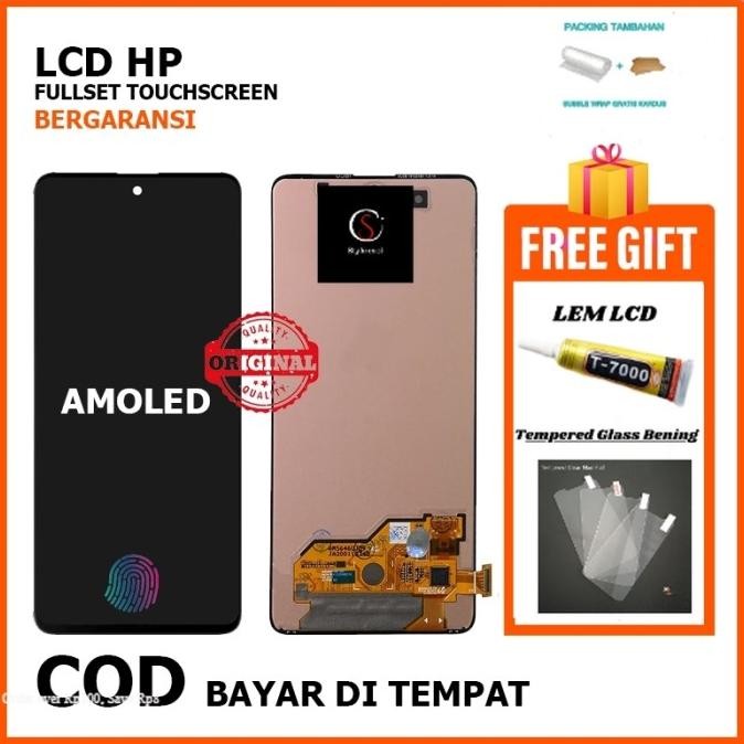 TERBARU (ORIGINAL) LCD SAMSUNG GALAXY A51 / A515 AMOLED LAYAR FULL /A515F/M317/M31S FINGERPRINT FULL