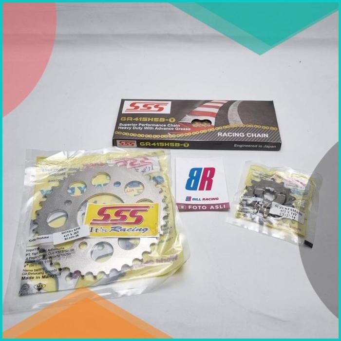 GEAR SET SSS SUPRA X 125 RANTAI 415-110-38-14 07D35Z4 murah