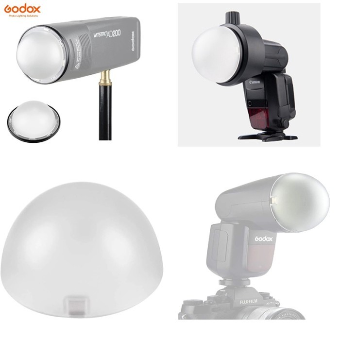 Terbaik Godox AK-R11 Dome Diffuser Lampu Flash Bulat Untuk Godox H200R V1