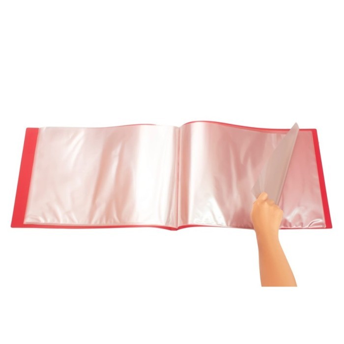 

Bantex Display Book Clear Holder Polos A3 Landscape 20 Pocket Red Murah